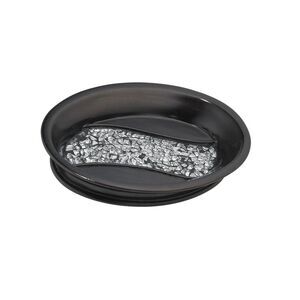 Sinatra Orb/Brown Bath Accessories Soap Dish - 2"H x 5"W x 3"D